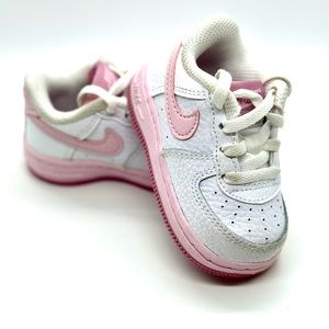 Baby Nike Air Force 1 | Size 4C | Pink & White